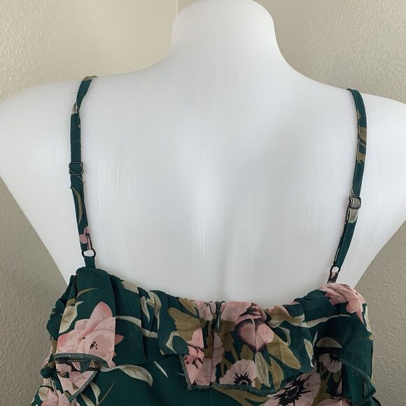 JJ’s House Ruffle Sweetheart Spaghetti Straps A-Line Chiffon Midi Dress Sz XL - Picture 8 of 13